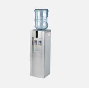 Water Dispenser - Top loading silver floorstanding(hot and cold)
