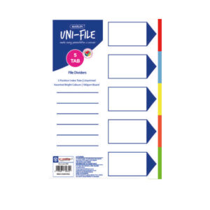 marlin file dividers / indexes bright board: 5 position