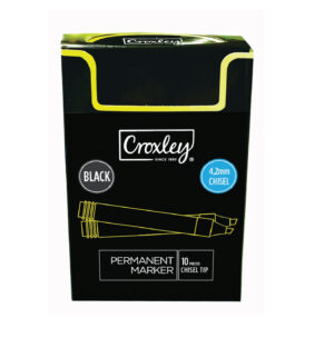 croxley permanent marker (chisel) pack of 10