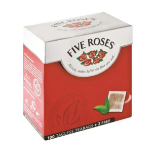 five roses tagless tea bags - pack 100