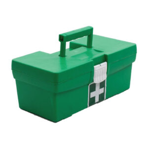 regulation 7 office first aid kit inside plastic box